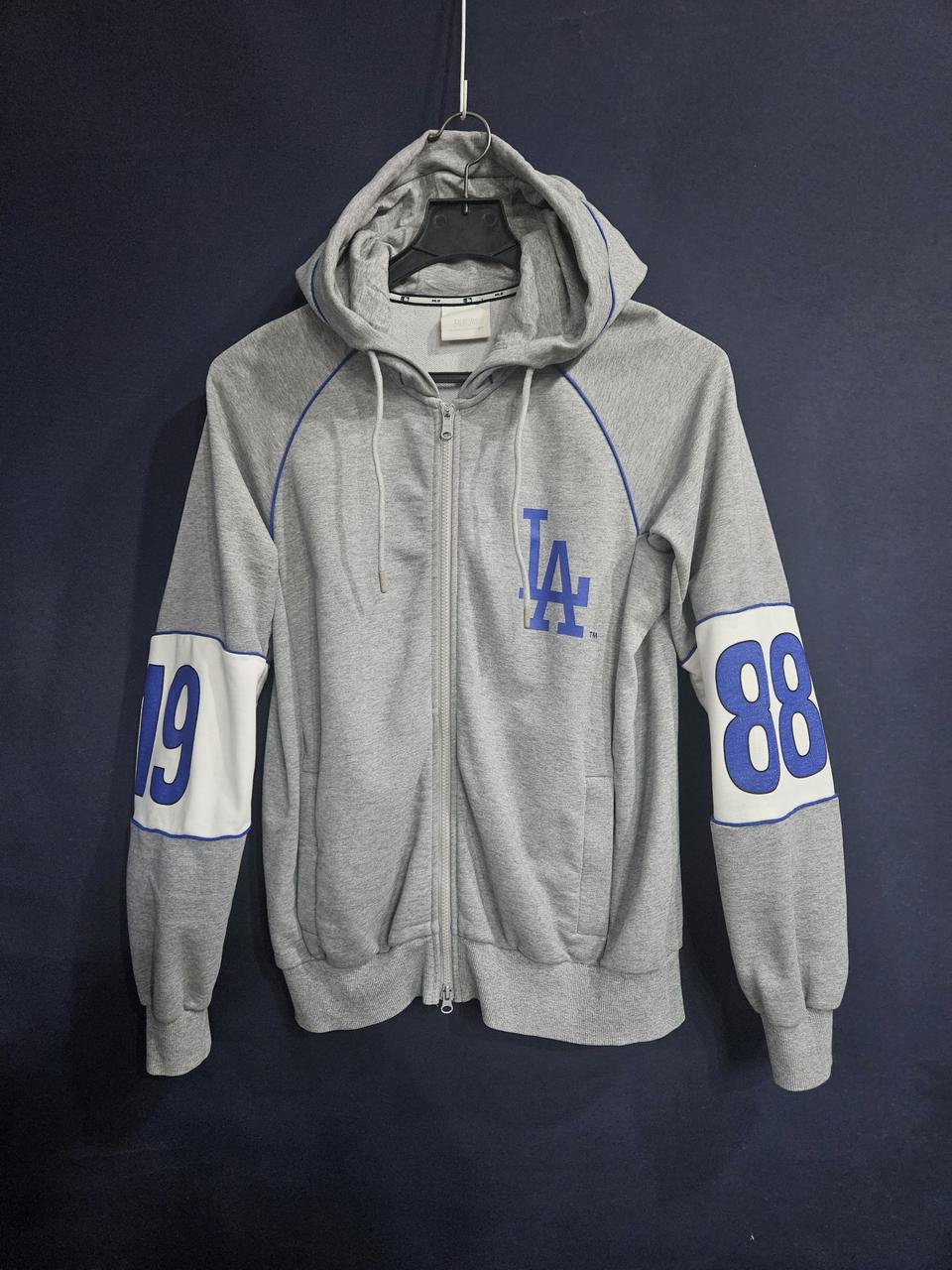 MLB 다저스 프린팅 그레이 남성 오버핏 95 후드집업