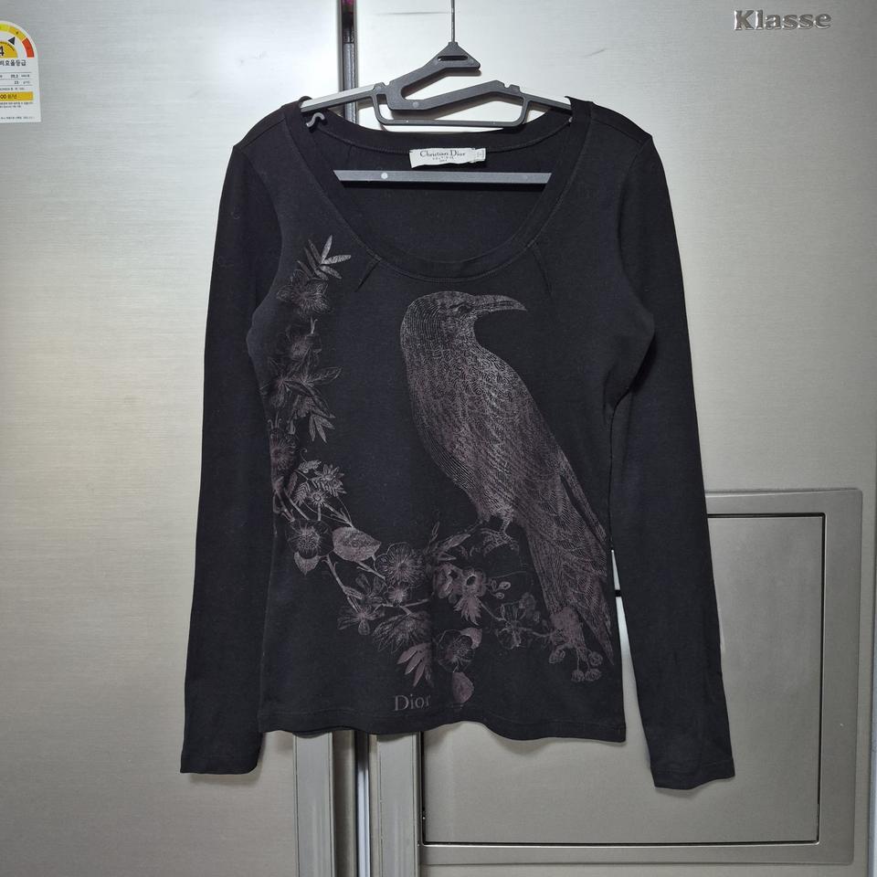 크리스챤디올 버드 프린트  코튼 티