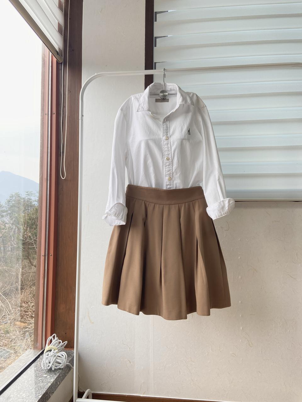 레니본  벌룬 플리츠 스커트 (44)