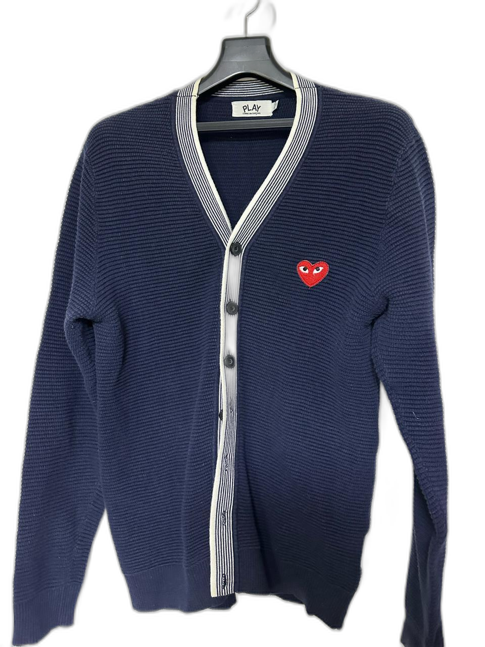 꼼데가르송 PLAY 네이비 가디건 XL