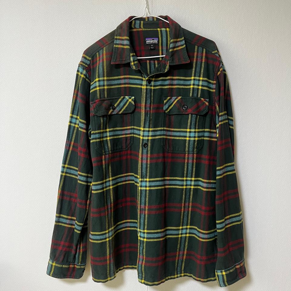 파타고니아 오가닉코튼 플라넬 체크 셔츠 m