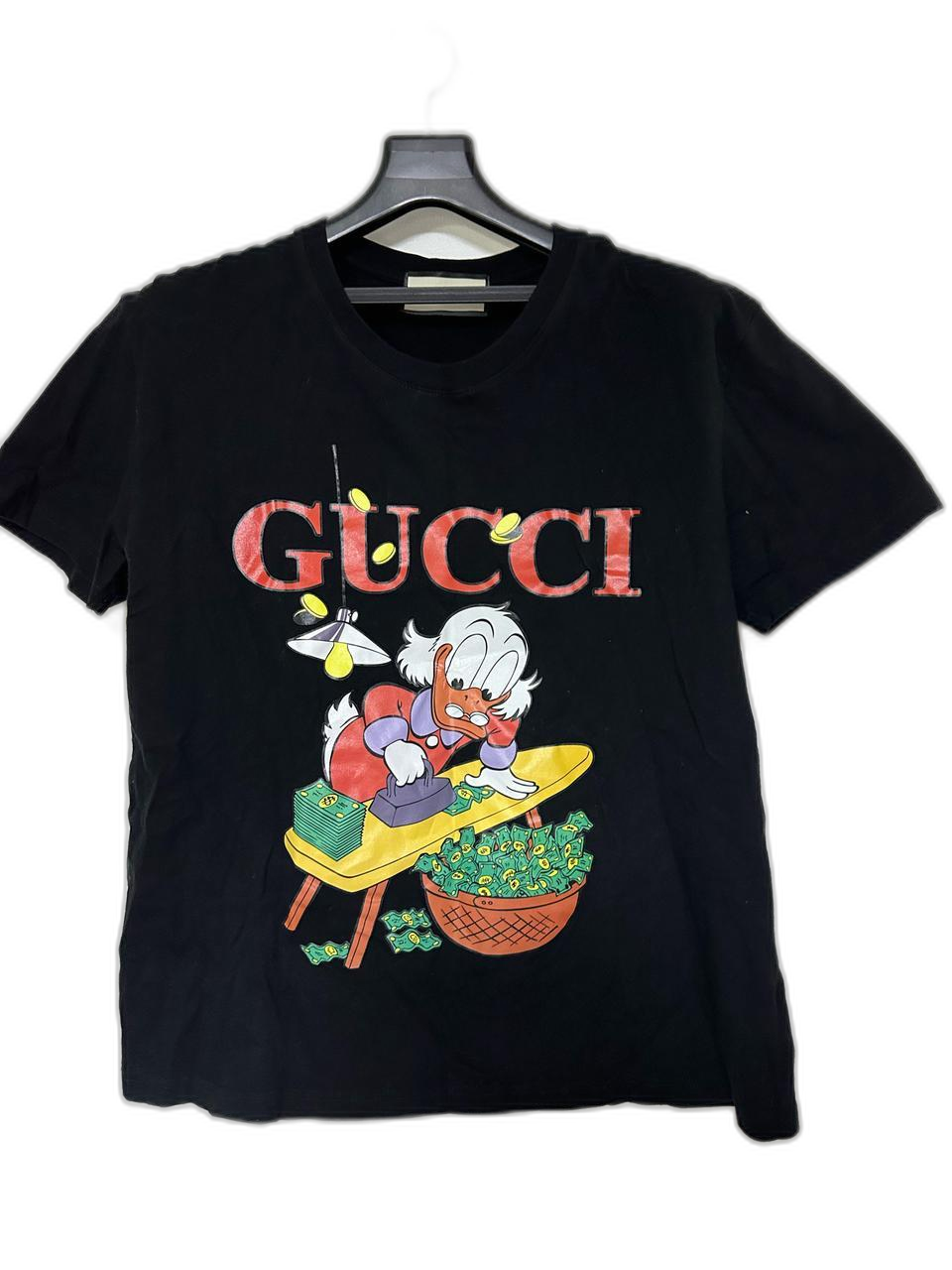 구찌 스크루지 맥덕 블랙 티셔츠