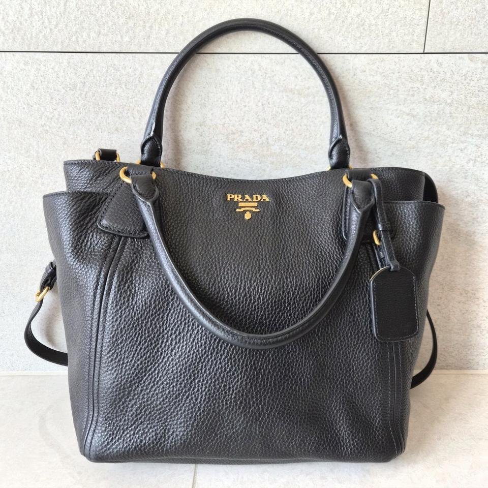 PRADA 프라다 다이노 레더 토트 BN2435 블랙 / 백화점구매 /