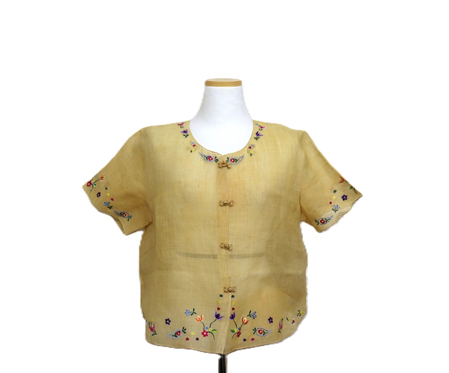 aa480 여성 자수모시셔츠/여55-66/가슴둘레95/사놀까