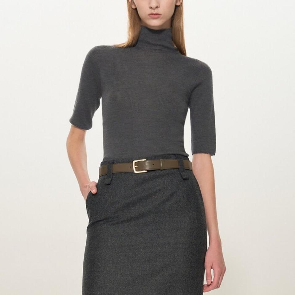 타임 24 램스 울 하이넥 니트 탑