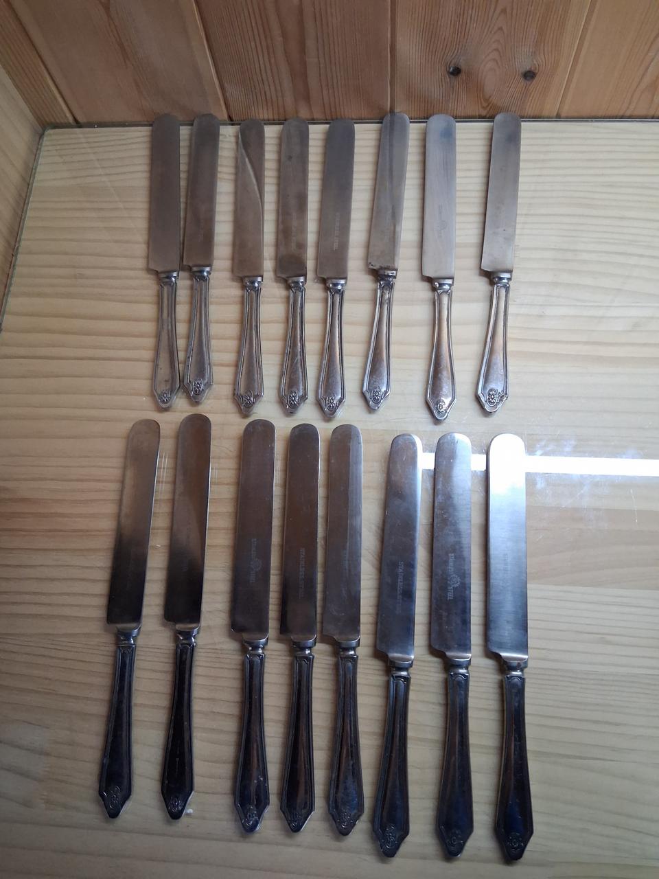 빈티지 스테인리스 스틸 버터나이프 16개