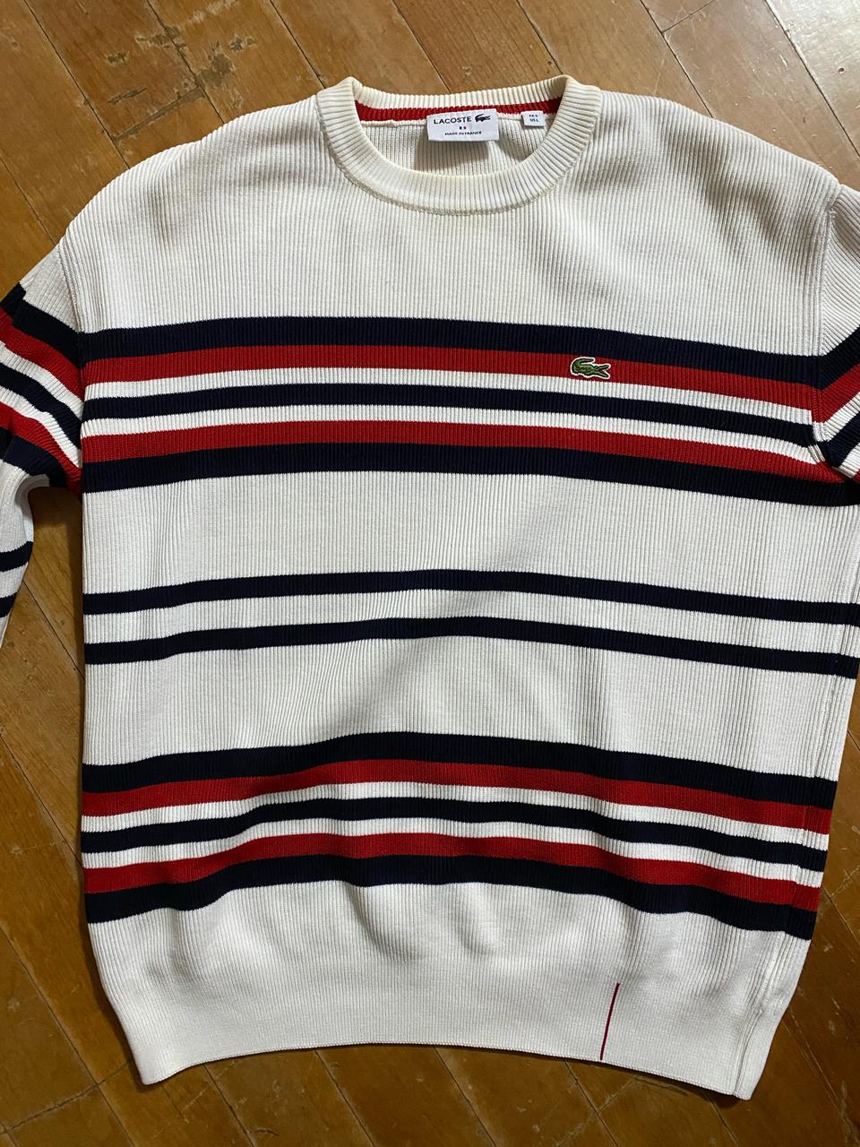 라코스테 스트라이프 남성 니트 L (105)