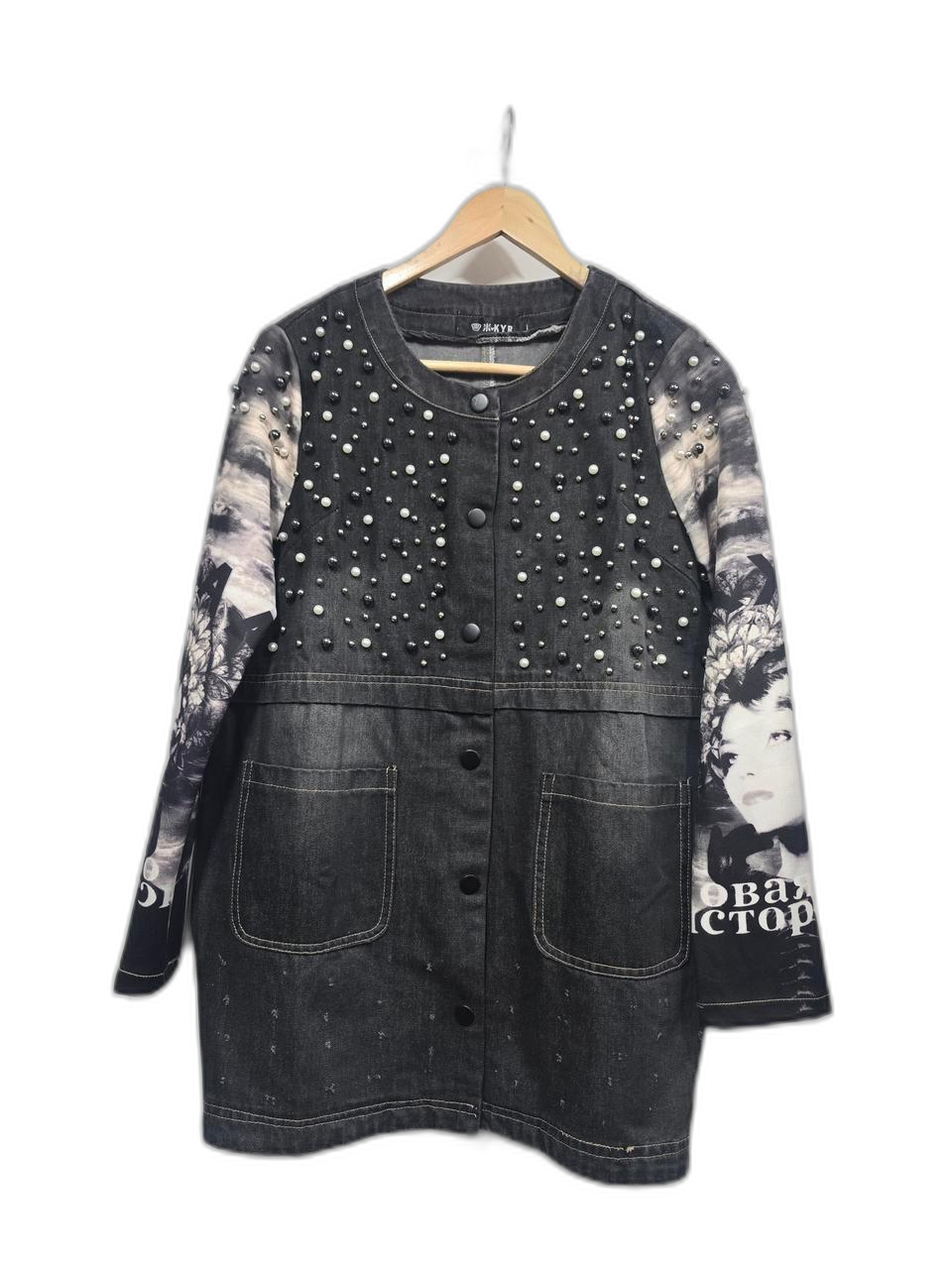 새상품SJSJ 흑청 데림쟈켓