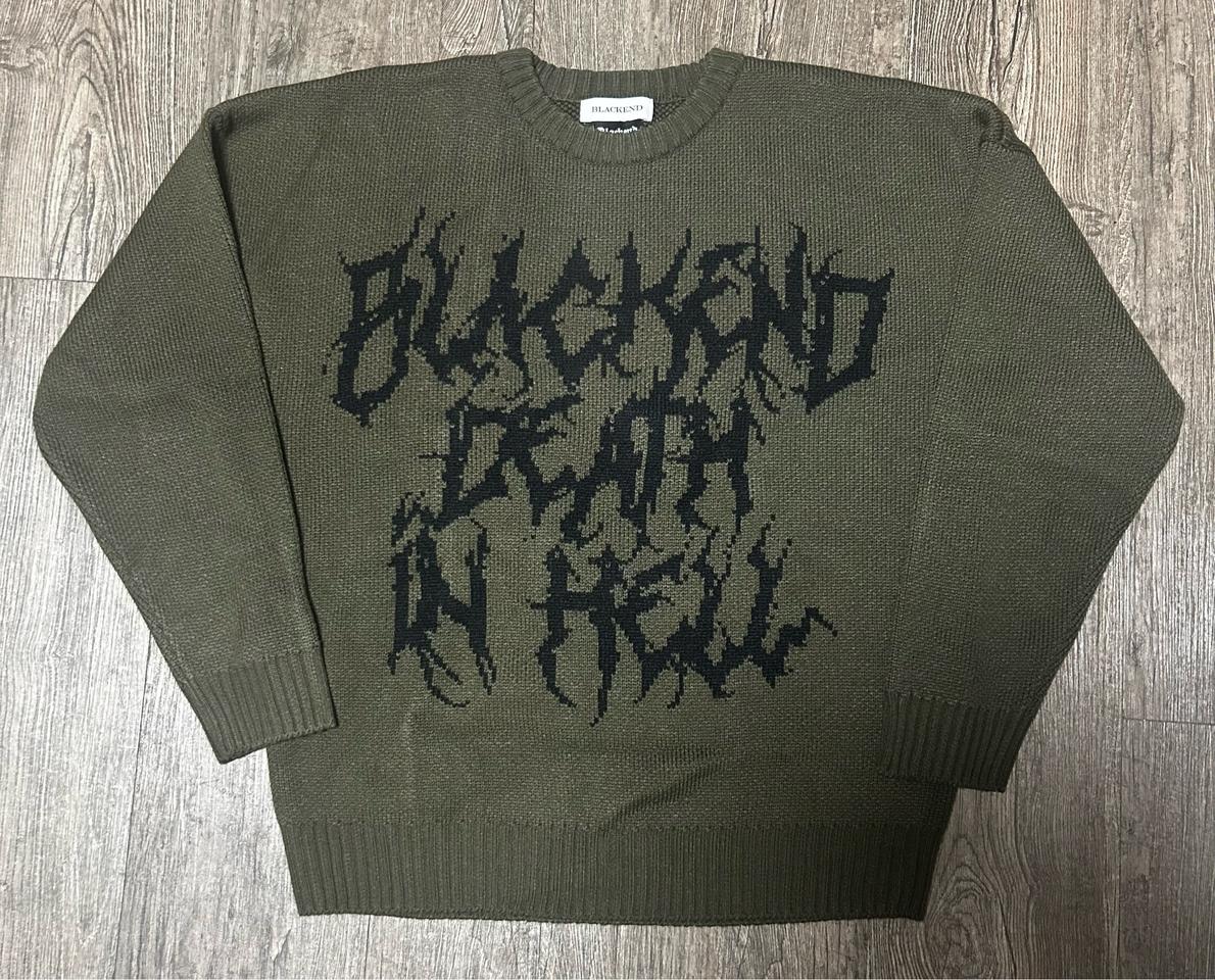 캑터스도넛마켓 카키색 오버핏 니트(새상품)