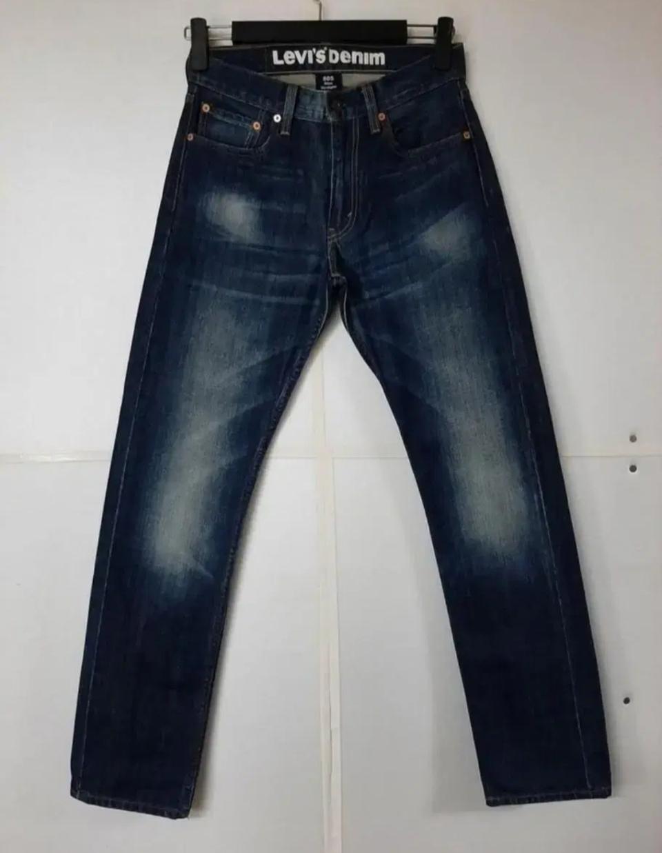 30)리바이스 505 데님 생지 스트레이트 워싱 일자청바지