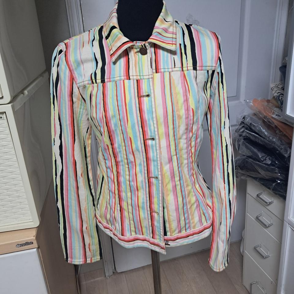 겐조 정품 스트라이프 데님 자켓 40사이즈(약55)