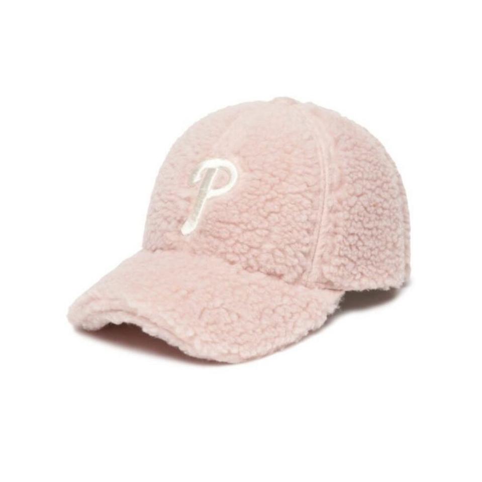 MLB 후리스 스트럭쳐 볼캡 핑크