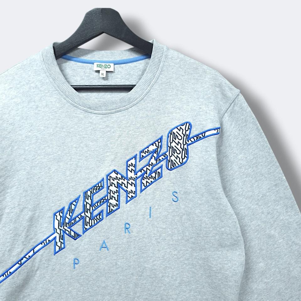 [XL] 겐조 파리 자수 헤더그레이 맨투맨