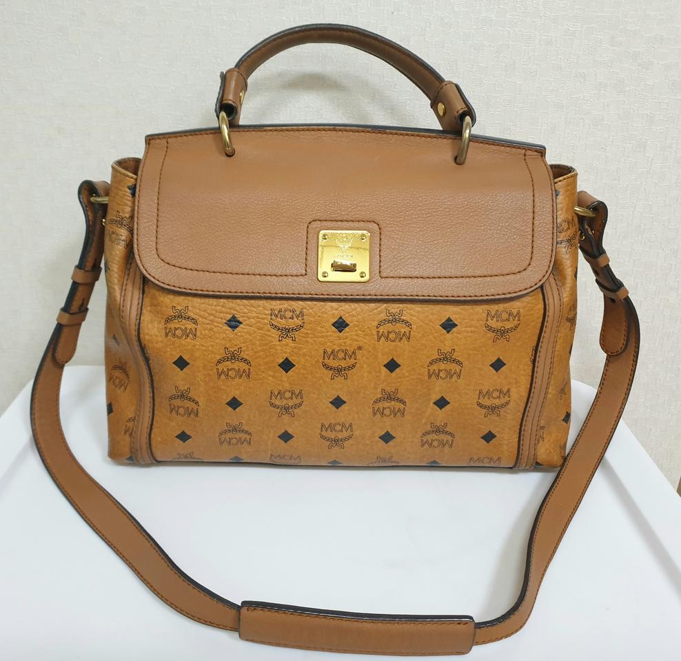 정품 mcm 비세토스 모카 토드 겸 크로스백(사첼백)