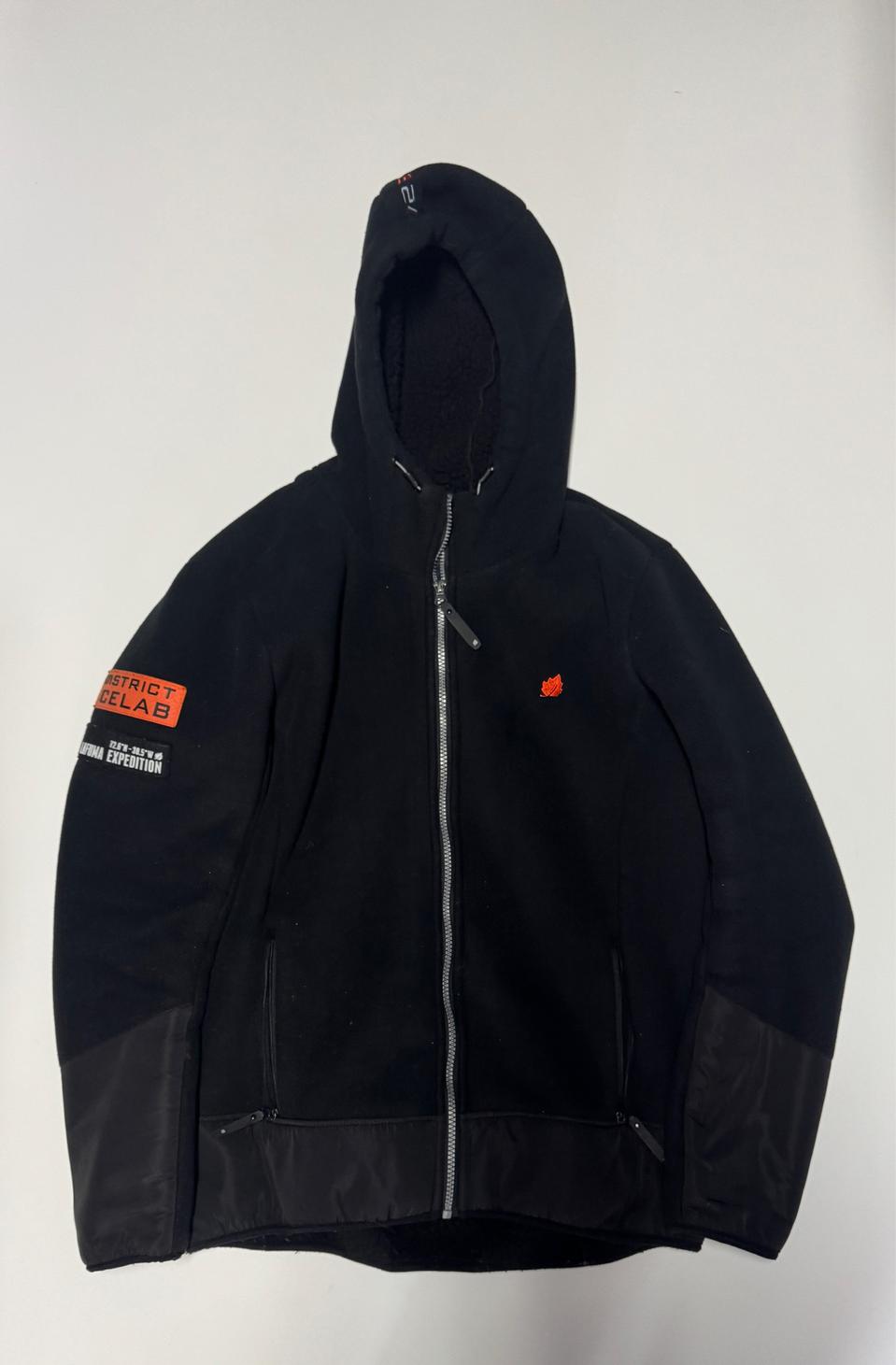 라푸마 Lapuma 보아털 안감 후드 플리스 자켓 L 블랙