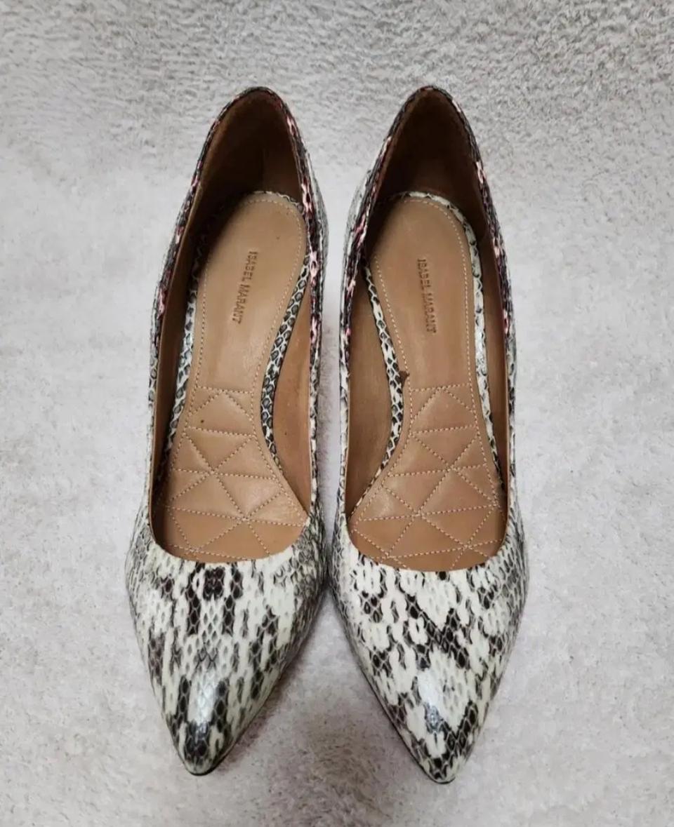 가격조정(미착용)정품 이자벨마랑 파이톤 힐 8/245