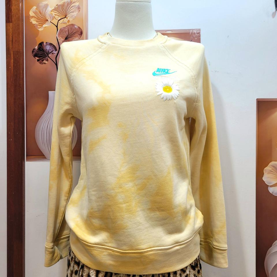 나이키 꽃자수 로고 나염 스웻 맨투맨