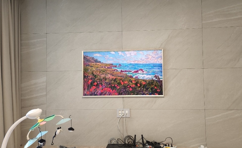 삼성 더 프레임 55인치 QLED TV 화이트 베젤 (스탠드+벽걸이)