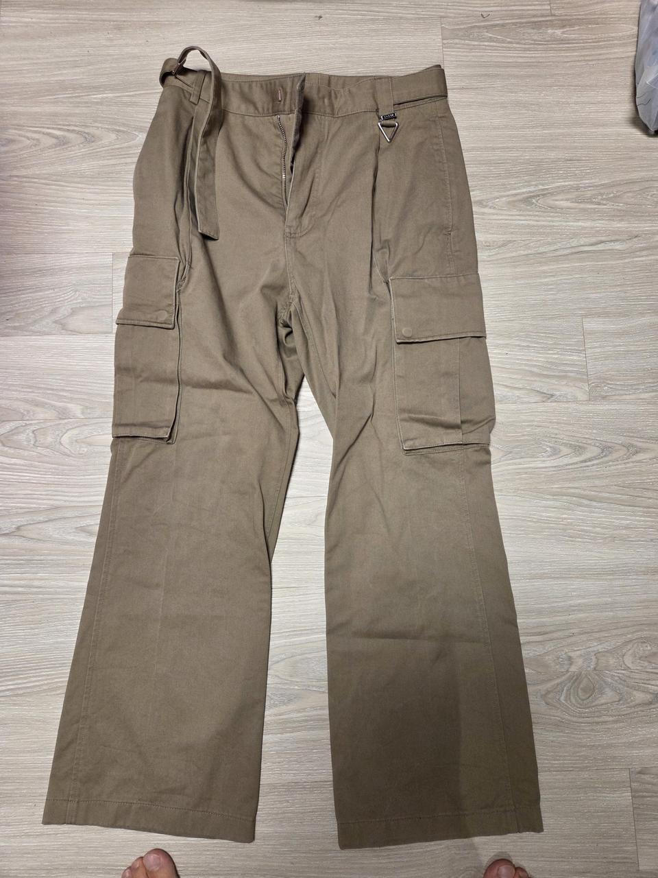 솔리드옴므 정품 카고 와이드 베이지 32사이즈