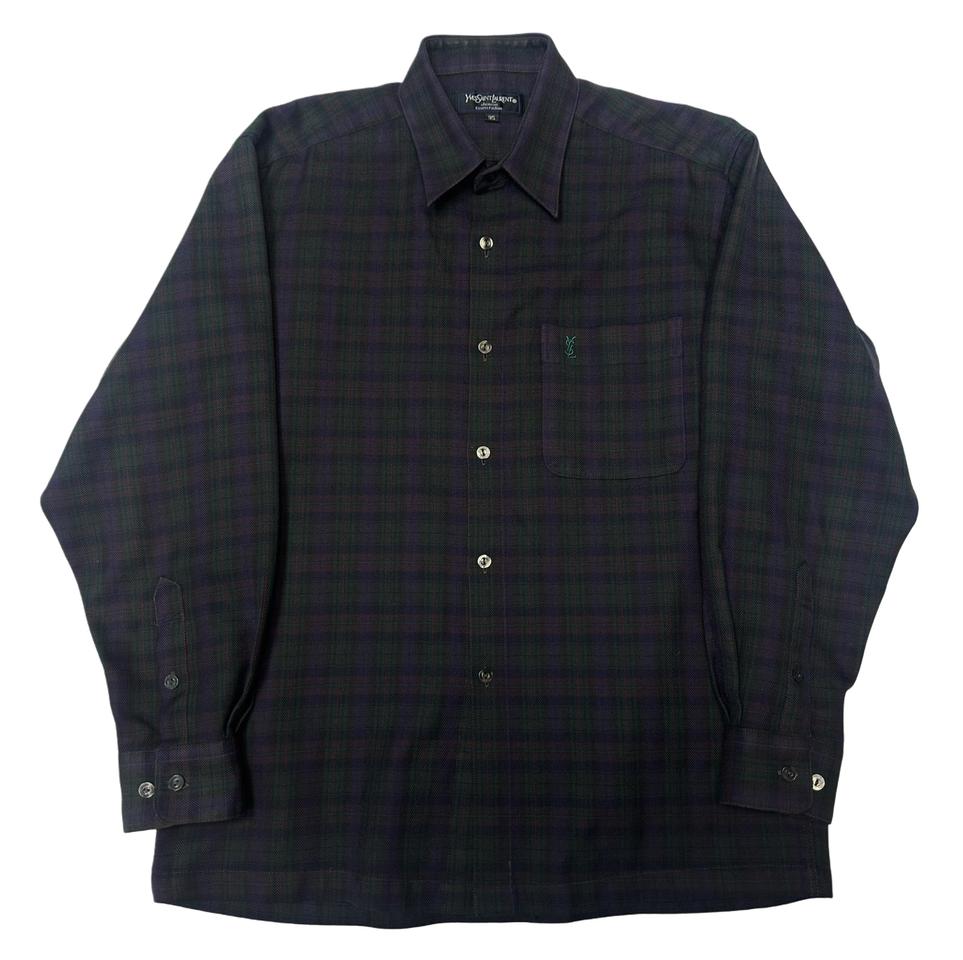 입생로랑 뿌르옴므 울체크셔츠 95