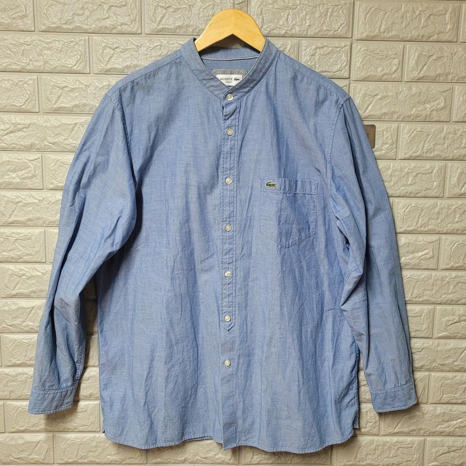 [110] 라코스테 샴브레이 헨리넥 셔츠