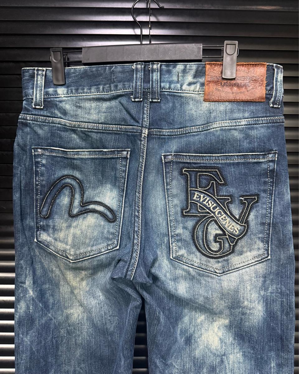 에비수 워싱 워시드 데님 일자핏 30 고스 펑크 로리걸 갸루 블리치드