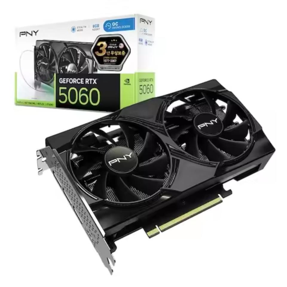 (미개봉) PNY RTX5060 OC D7 8GB Dual Fan