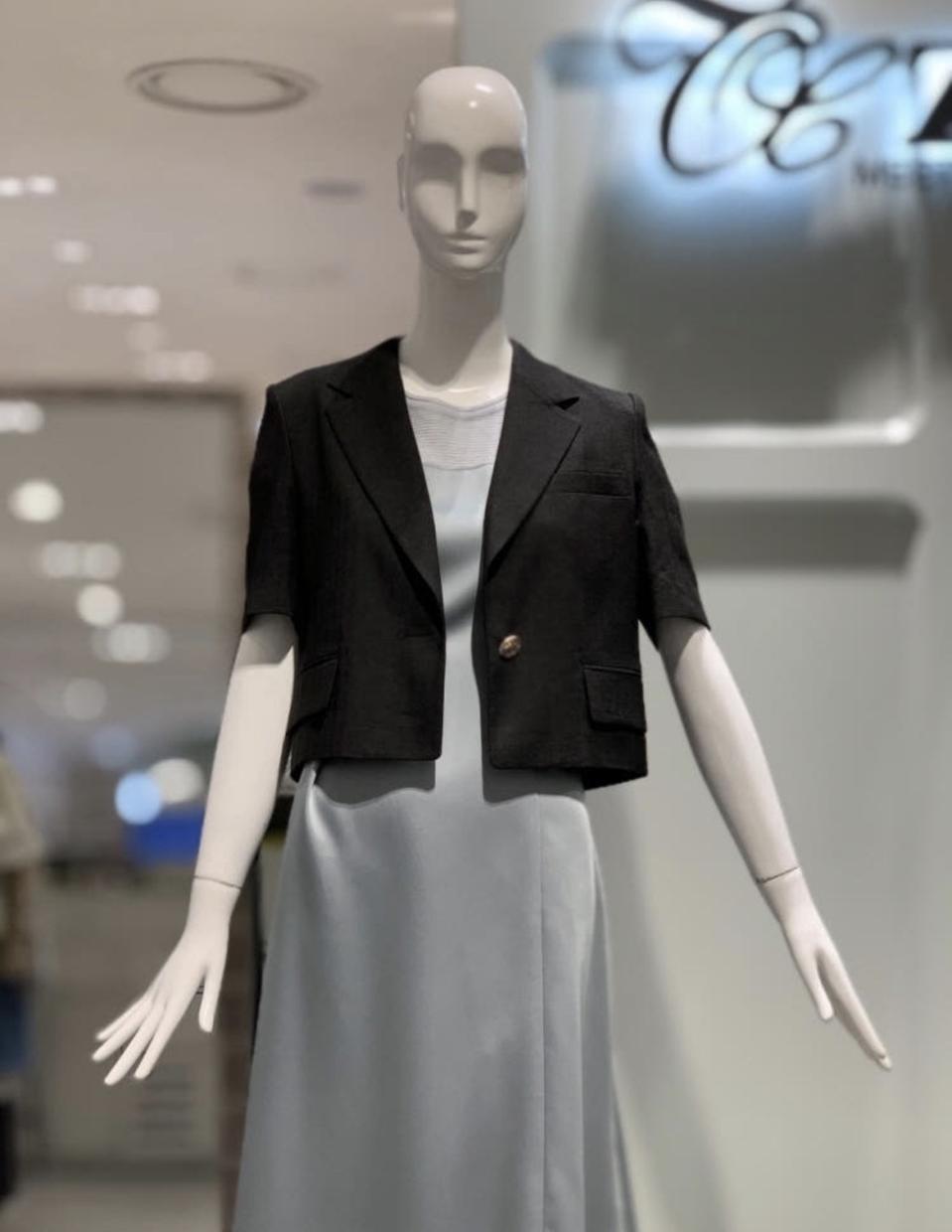 22ss 주크 ZOOC 레터링 포인트 린넨 크롭자켓 55사이즈