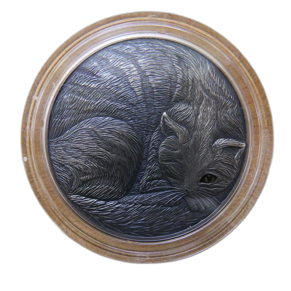 니우에 5달러 2016년 999 순은 2온스 "고양이"