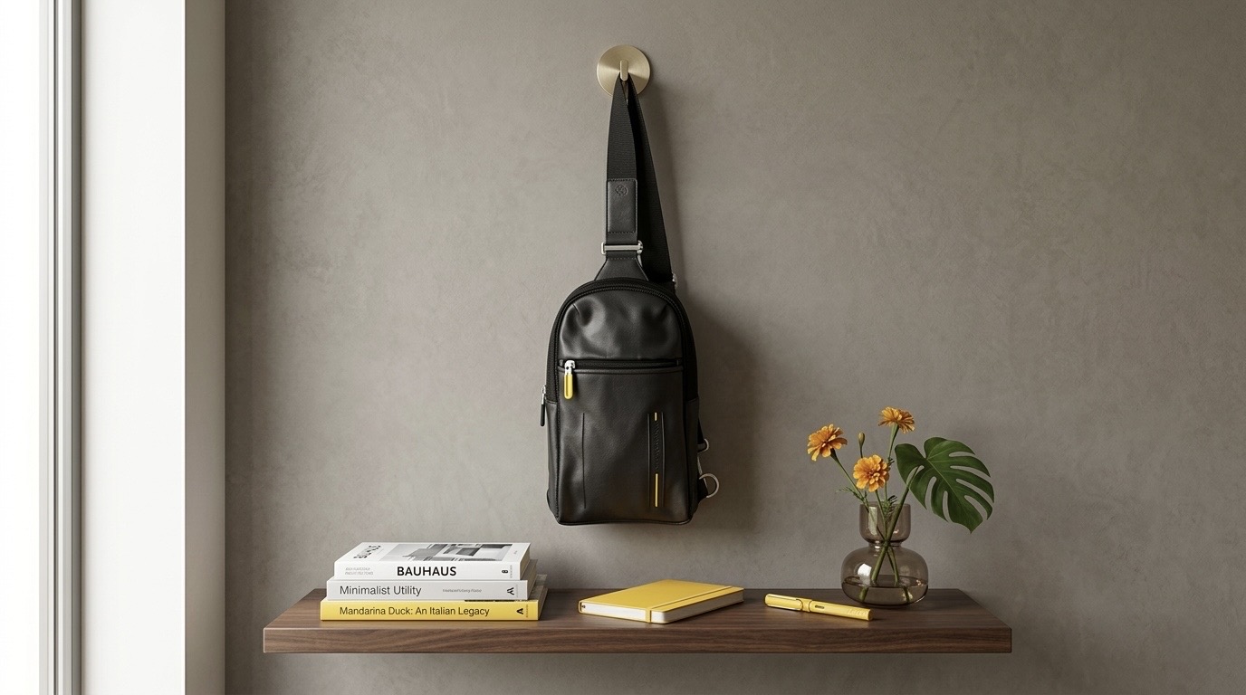 만다리나덕 블랙 슬링백