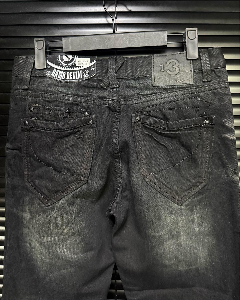 하모 데님 워싱 고스 펑크 고딕 스터드 찡 바지 팬츠 29 갸루 로리걸