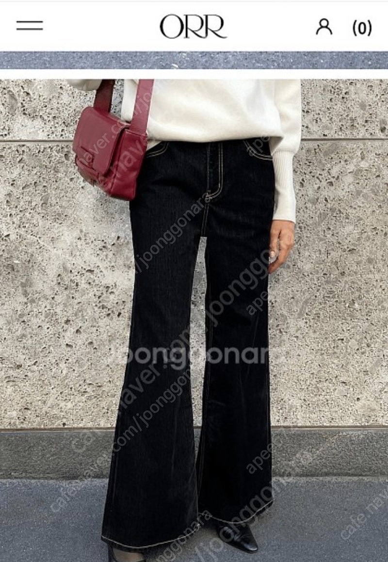 ORR 벨벳 와이드 데님 S