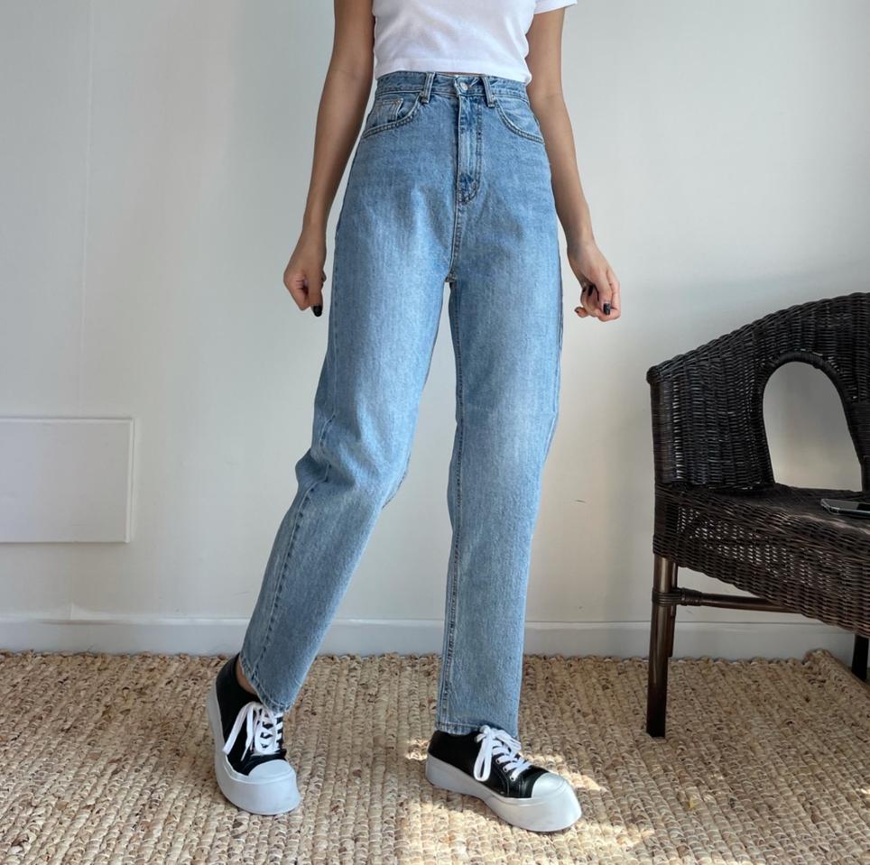 연청 데님 일자청바지