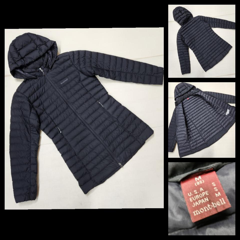 정품 몽벨 여성 경량 구스다운 하프 롱패딩 점퍼 95
