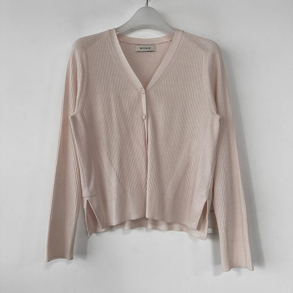 마인 슬릿 리브 니트 가디건