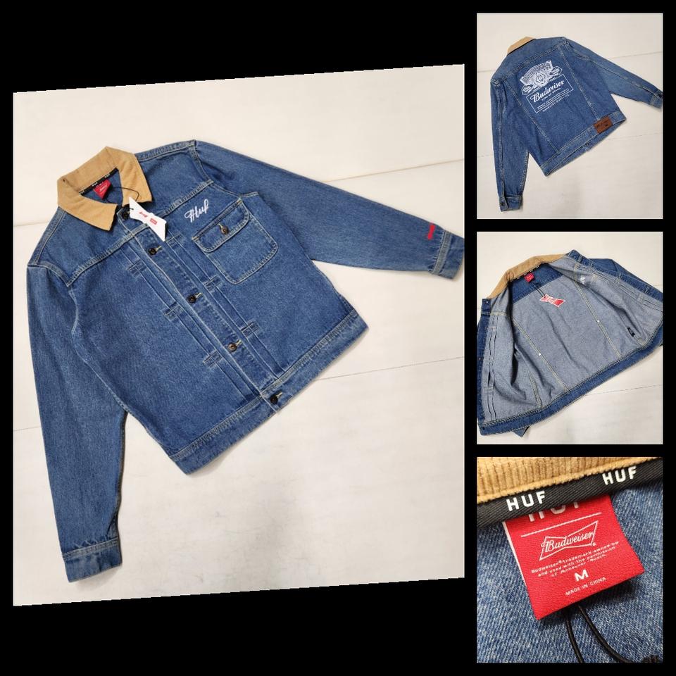 정품 허프 HUF 남성 청 데님 자켓 M