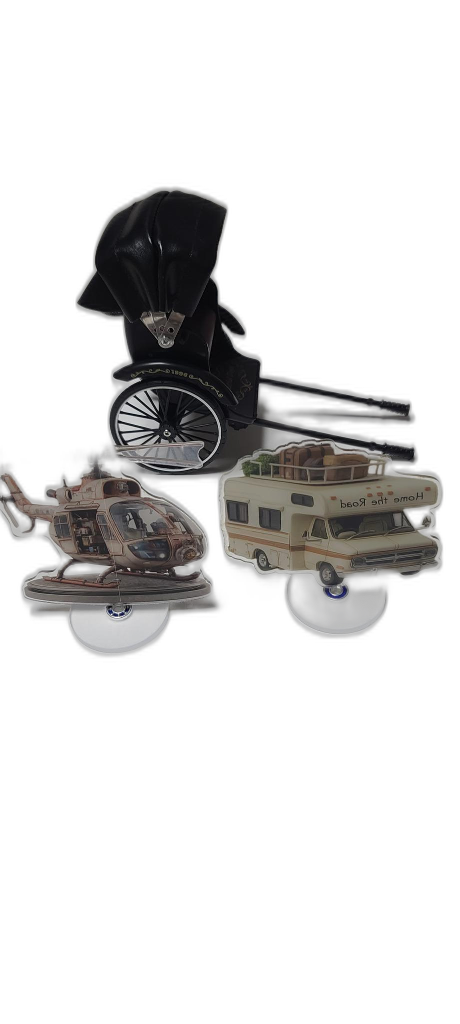 인력거 캠핑카 헬리콥터 모형 장식품