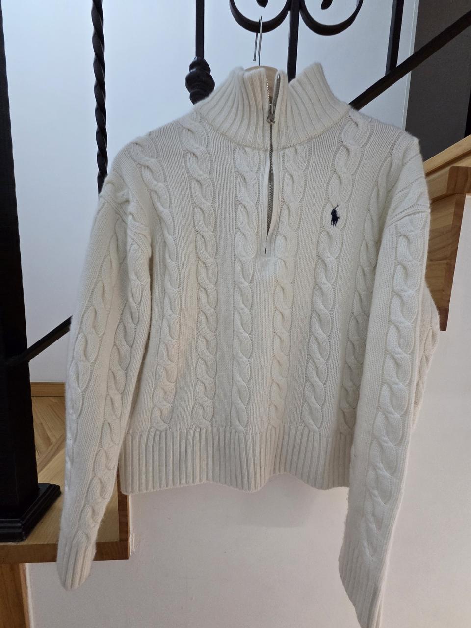 폴로 랄프로렌 꽈배기 하프집업 니트 L