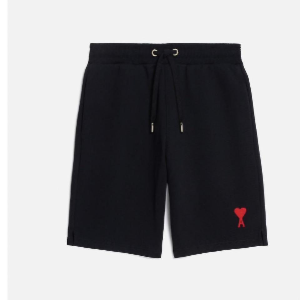 아미(Ami)트랙쇼츠 반바지 남.여공용 네이비 색상 