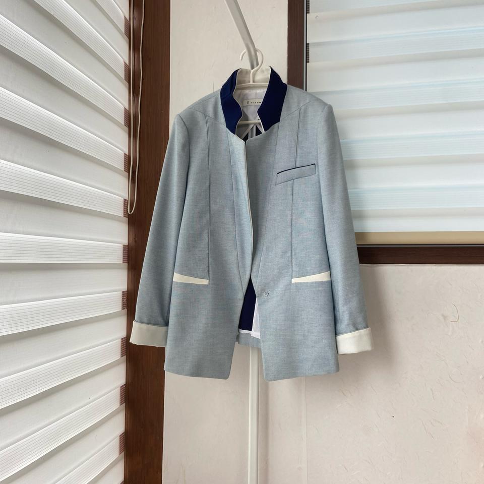 잇미샤 마 면 노카라 자켓 S