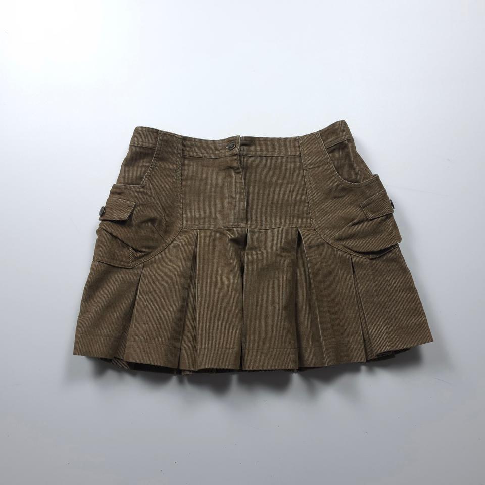 Y2K 빈티지 코듀로이 미니 스커트 브라운 (L)