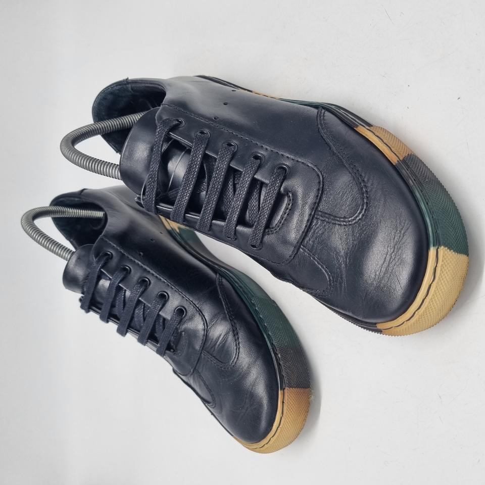 꼼데가르송 셔츠 레더 로우탑 스니커즈 블랙 남성 265mm (8 1/2)