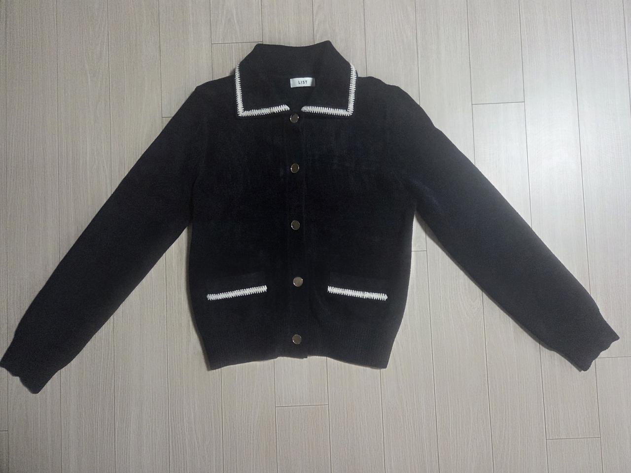 실착1회.리스트 가디건 블랙 55사이즈