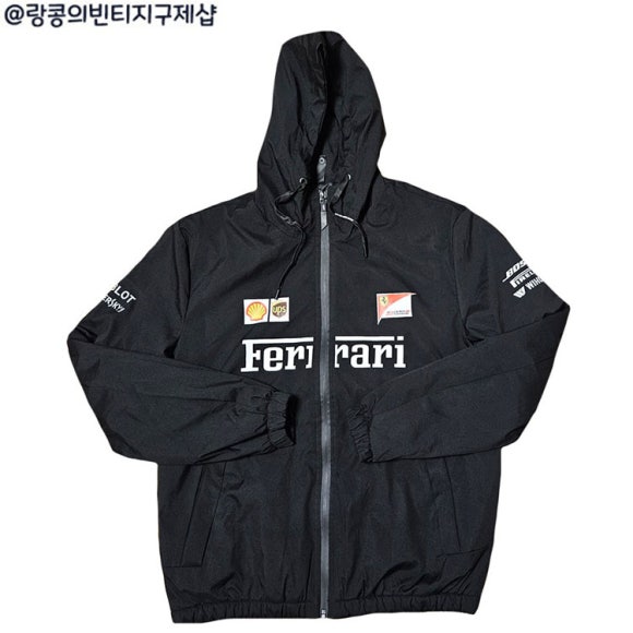 페라리 올드스쿨 빈티지 누빔 바람막이 자켓