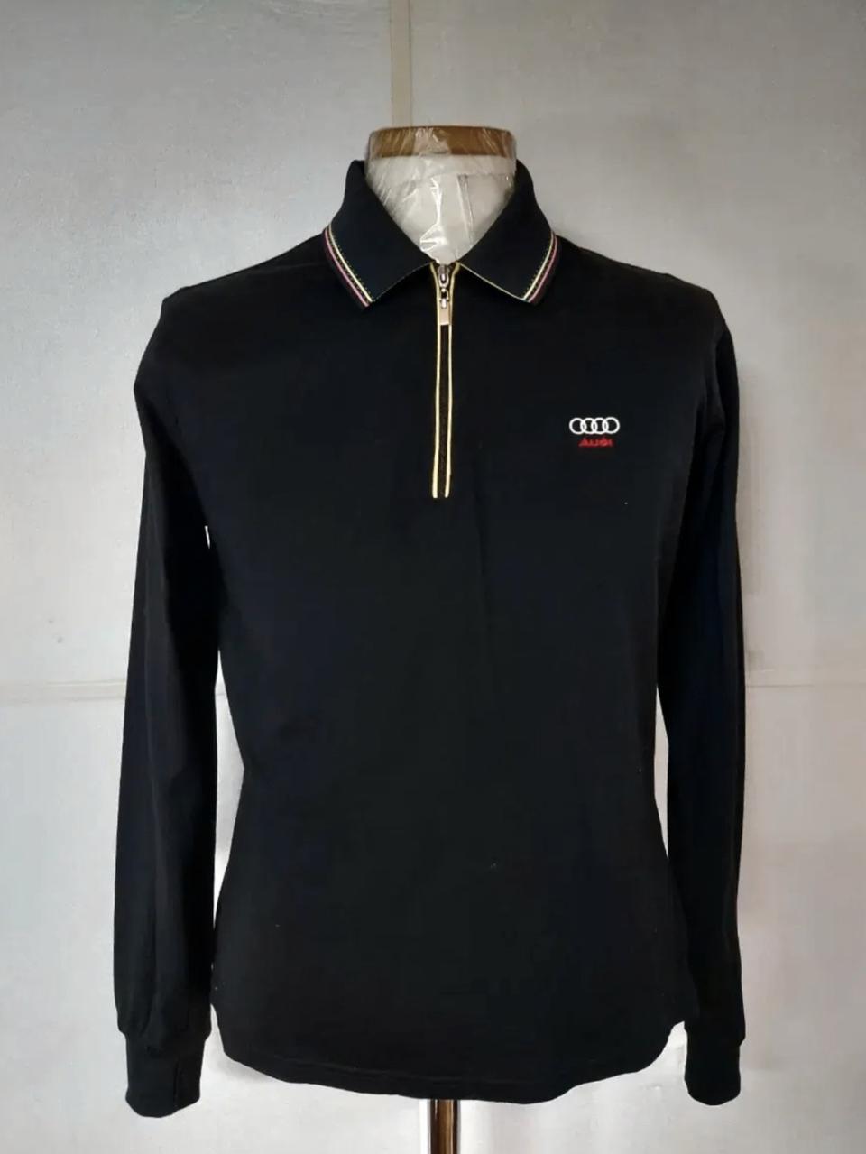 100)AUDI 반집업 긴팔카라티셔츠