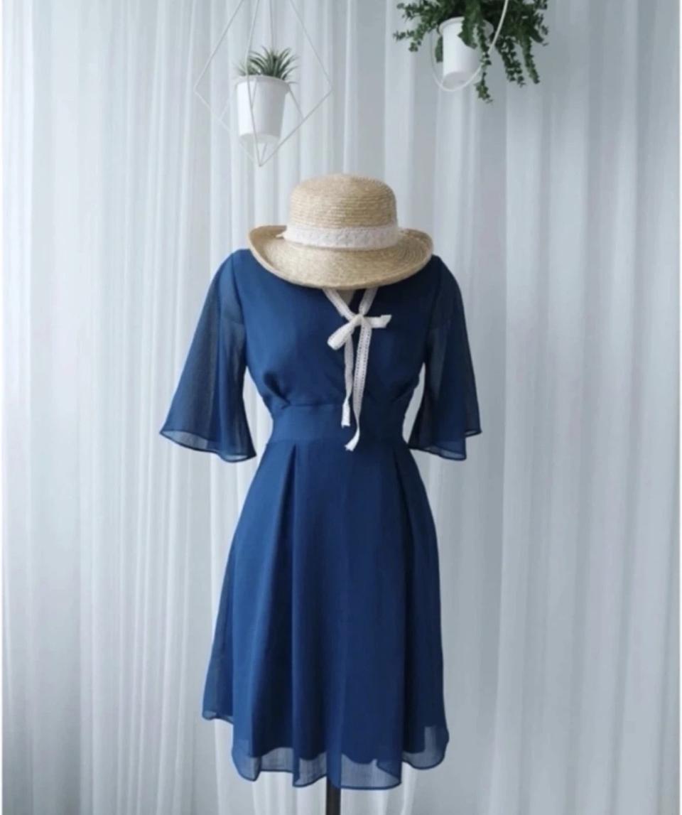 비나인 여신 요루 원피스 청블루 S