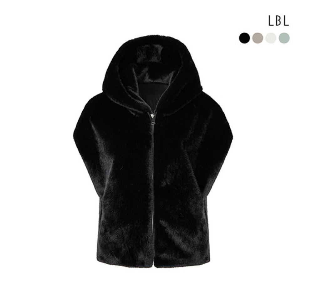 [55]LBL 밍크 후드 집업 베스트 자켓