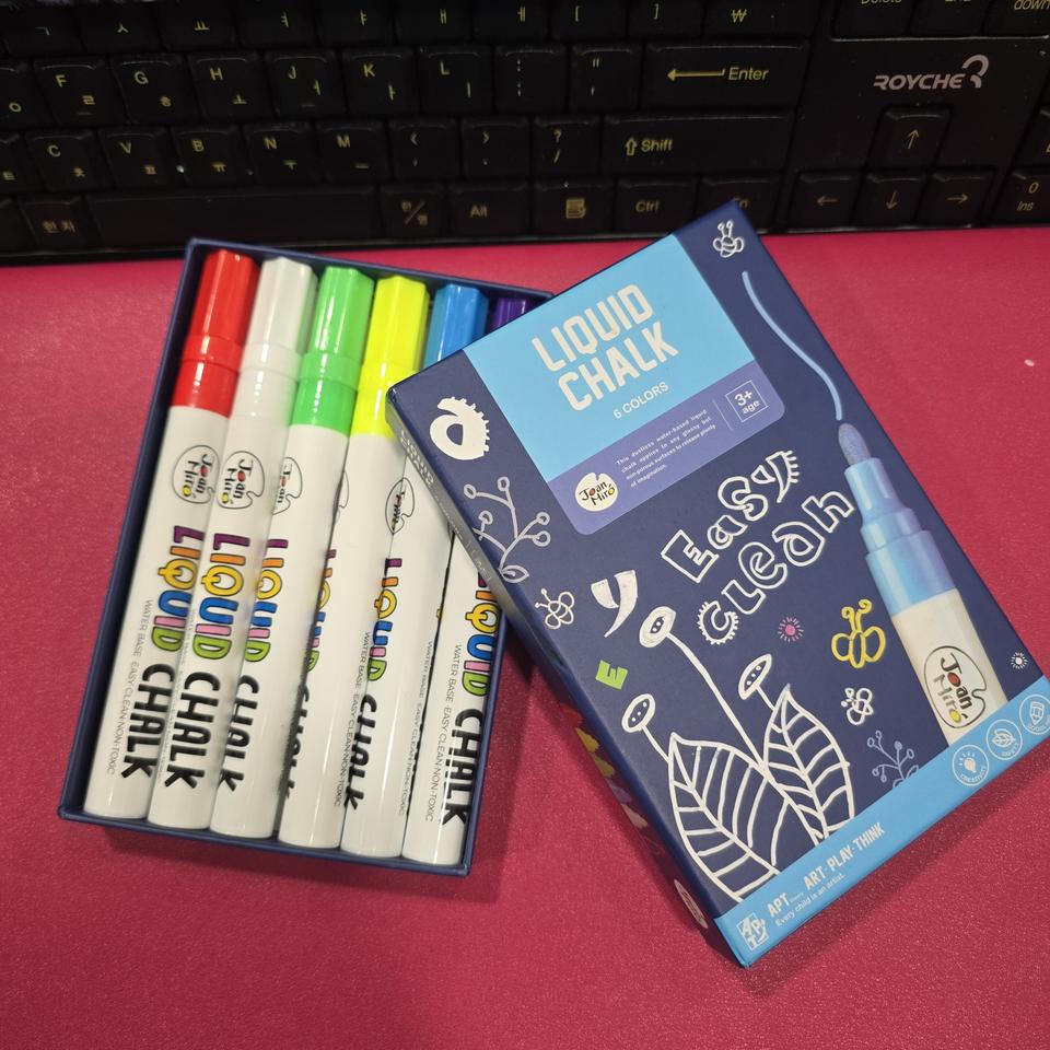 액체 초크 6색 세트분필가루 NO 액체초크 6색세트