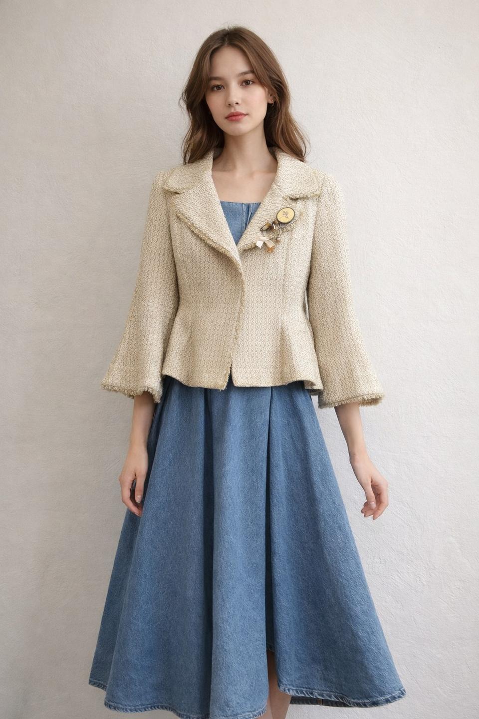 손정완 플레어 트위드자켓