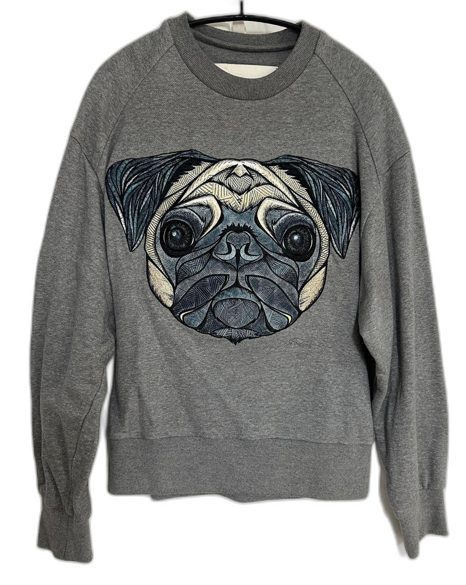 Juun.J 준지 퍼그 자수맨투맨